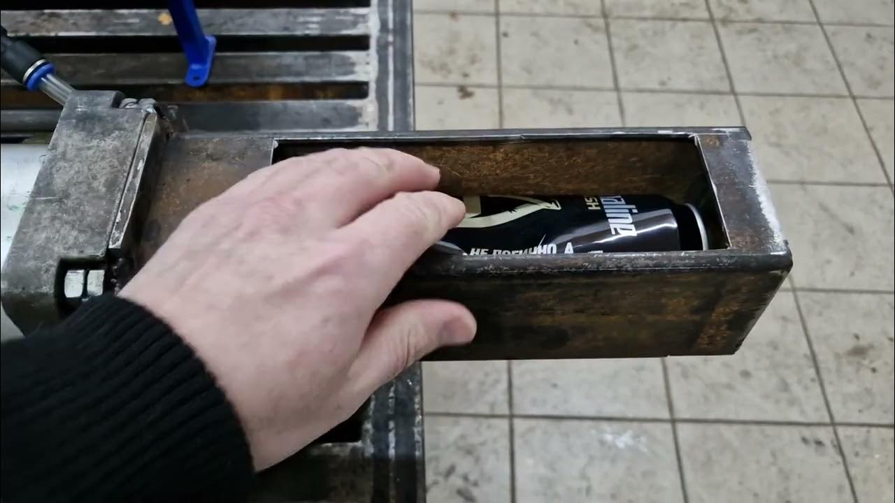 пресс для банок 2 - YouTube