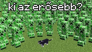 100 Creeper vs 1 Macska (Minecraft Mob Harcok)