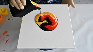 Flaming Feathers: Acrylic Pour Painting Tutorial ~ Split Cup Technique