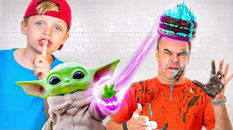 Sneaky Jokes with Baby Yoda! Magical Superpowers! | Fun Squad