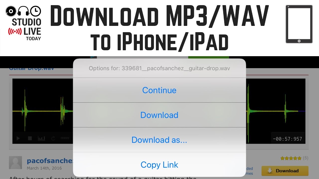 how to download a sound file