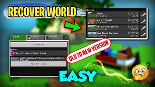Easy minecraft world recover ! Mobile me mcpe world kaisa recover kare screenshot 5