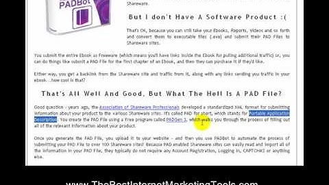 Pad Bot - Shareware Submission - Internet Marketing Tools