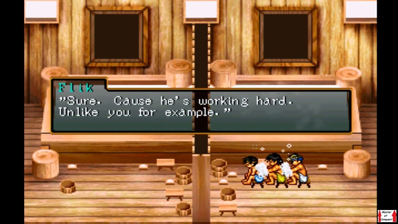 Suikoden 2 Walkthrough Part 48 Bath Scenes and A Lost