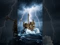 🌊 GIANT STORM vs OIL RIG!😱 How Doesn't This Collapse? storms.#oilandgas #engineering  #storms#ocean