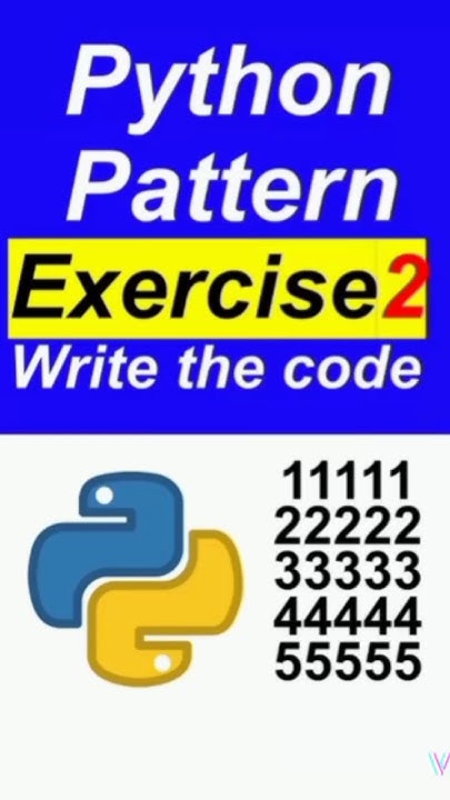 python pattern exercise 2 تمارين بايثون - YouTube