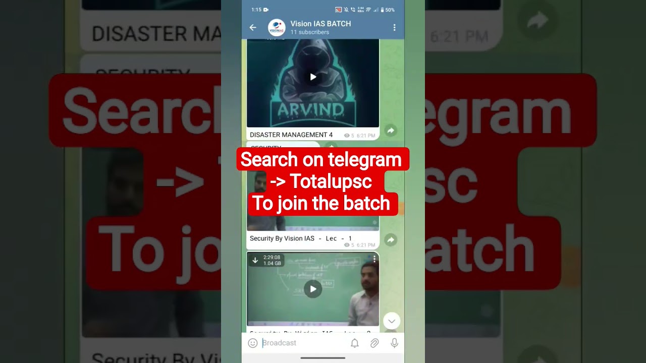 VISION IAS BATCH FREE telegram link 