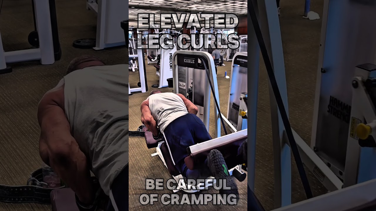 ELEVATED LEG CURLS FOR THE ULTIMATE HAMSTRING CONTRACTION #hamstrings #workout #motivation