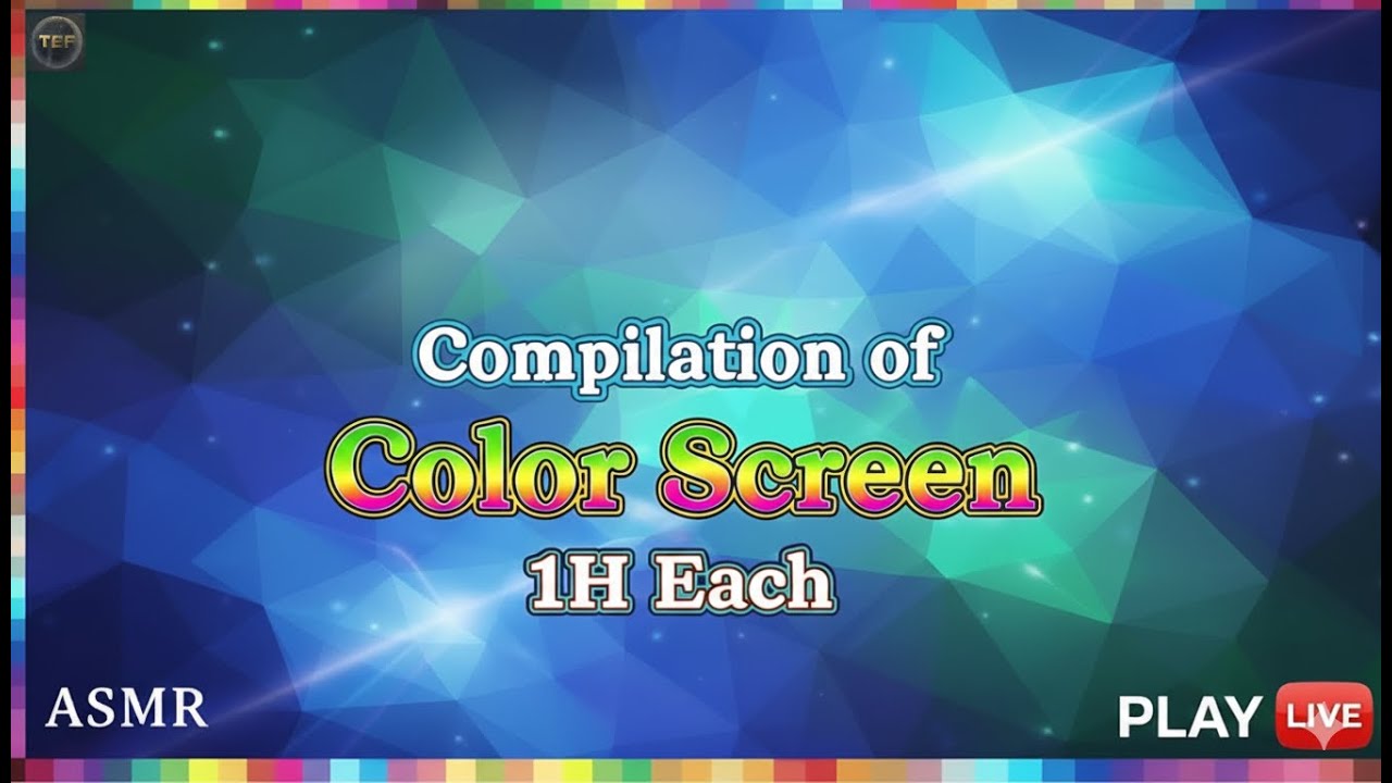 ASMR Color Flow | 1 Hour of Relaxing Digital Ambiance for Sleep, Study & Chill