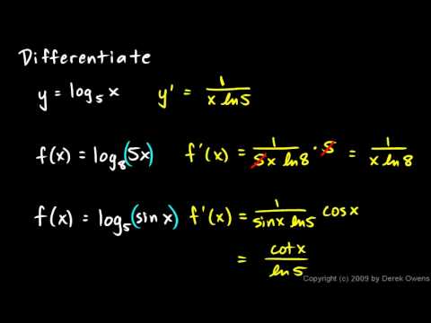 Calculus 6 3c Derivatives Of Base B Logarithms Youtube Calculus 6 3c Derivatives Of Base B Logarithms Youtube