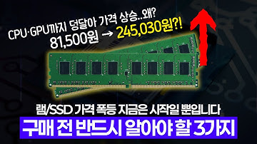 왜 지금 램 가격이 폭등하는가? SSD가격은 또 왜 오르는가? DDR4, DDR5 램 가격폭등의 진짜 이유 + 대응전략 아주 쉽게 설명!