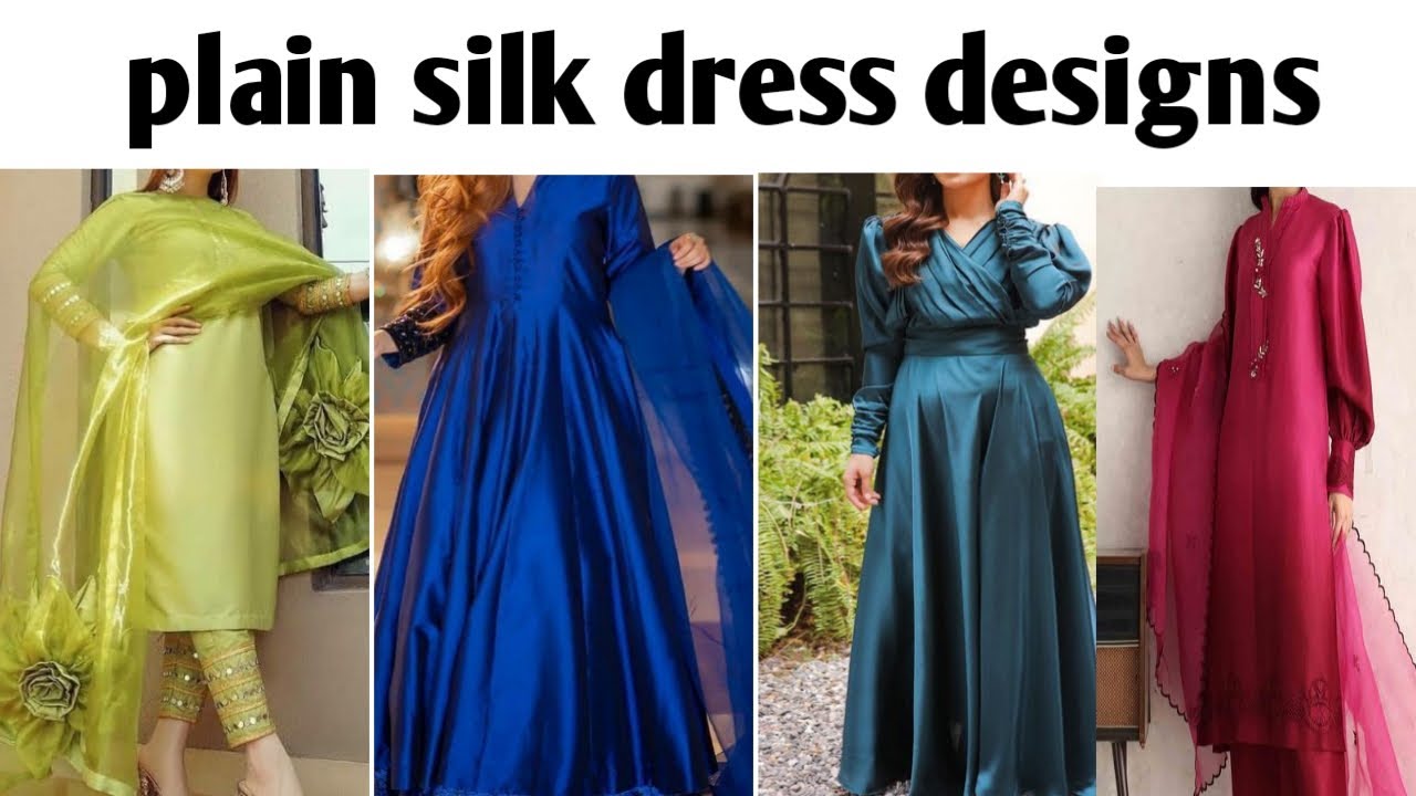 plain silk dress designing ideasplain silk suit design 2023 YouTube
