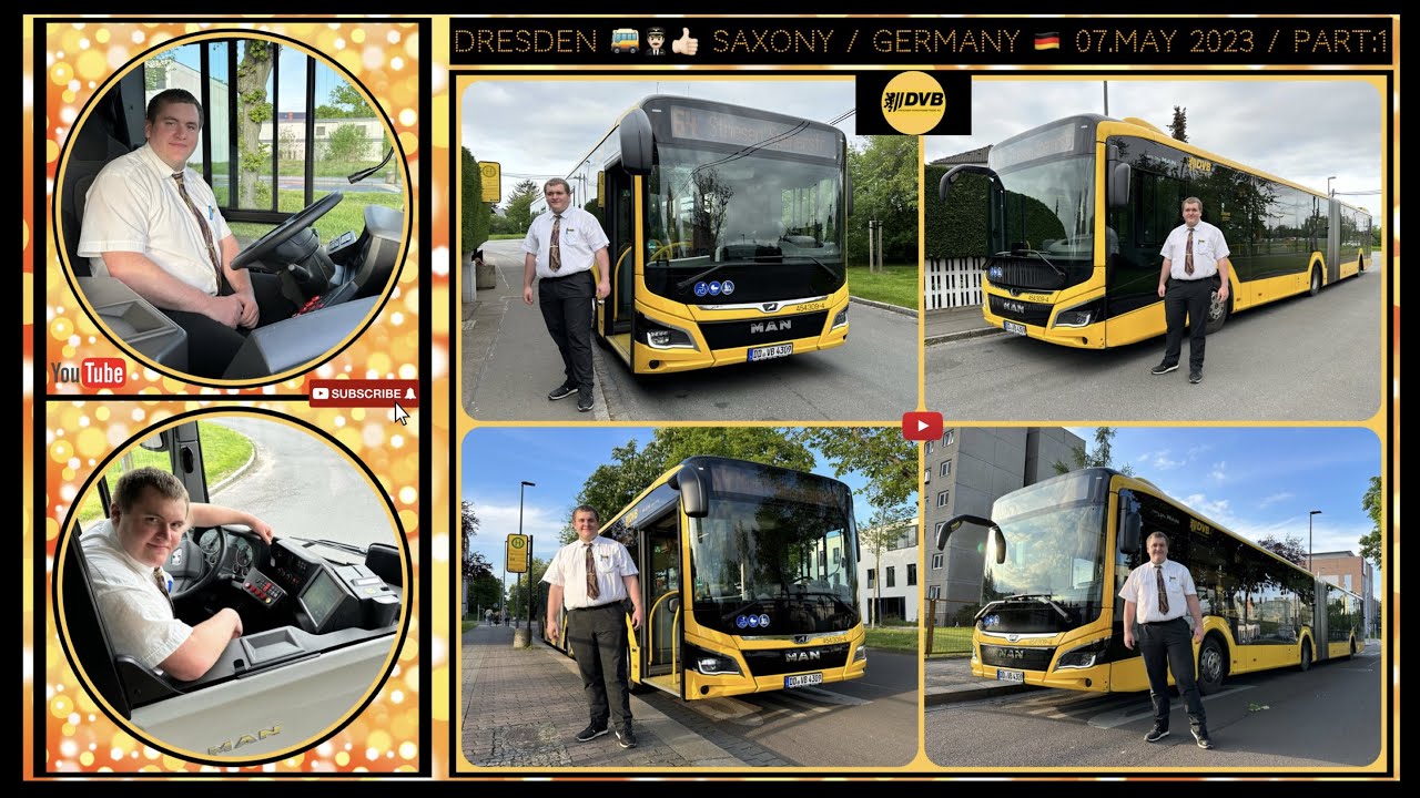 Dresden Bus line 64 with the Bus driver Christoph / Dresdner Buslinie 64 mit dem Busfahrer Christoph