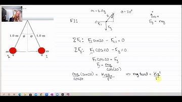 Determine charge of a hanging mass