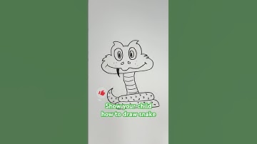 How to draw SNAKE 🐍  #easydrawing #howtodraw #drawingtutorial #drawingartwithme