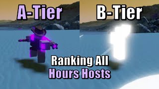 Hours | Host Tierlist UPDATED