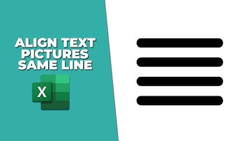 How to align text and Pictures same line in Excel
