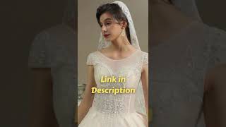 Cap Sleeves Lace Ball Gown Wedding Scoop Neck dress | Bridal gowns | #Shorts #youtubeshorts Cap Sleeves Lace Ball Gown Wedding Scoop Neck dress | Bridal gowns | #Shorts #youtubeshorts