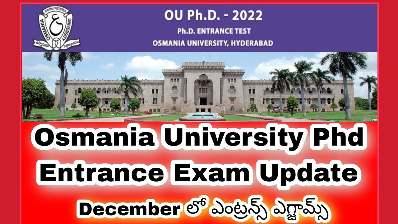 osmania university phd online apply 2022