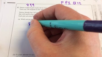 Maths GCSE Foundation Paper 1 Q12 Estimation