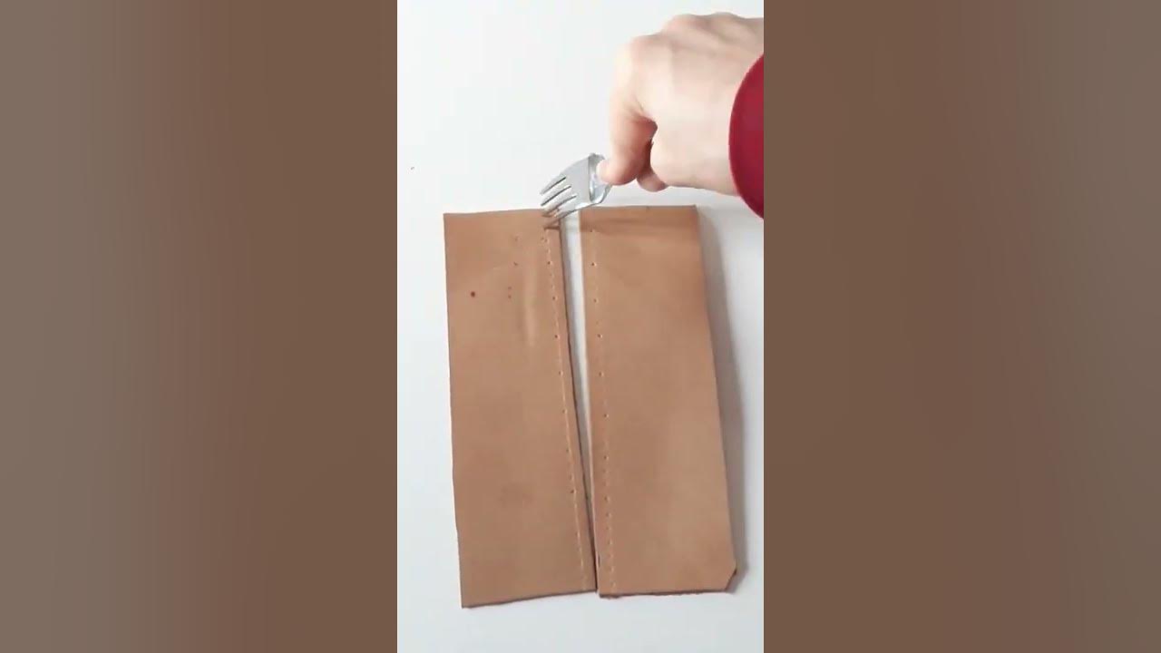 How to sew leather by hand in a minute? / Sewing tips and tricks 