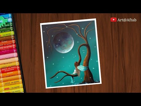 oil-pastel-drawing-||-dream-scenery-5-with-oil-pastels---step-by-step