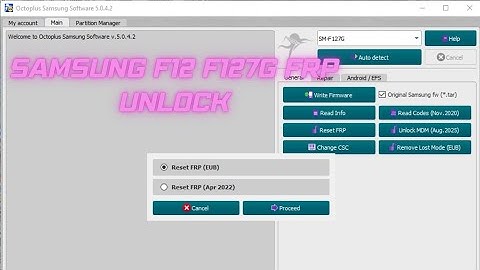 Samsung F12 F127G FRP Unlock Using Octopus Tool