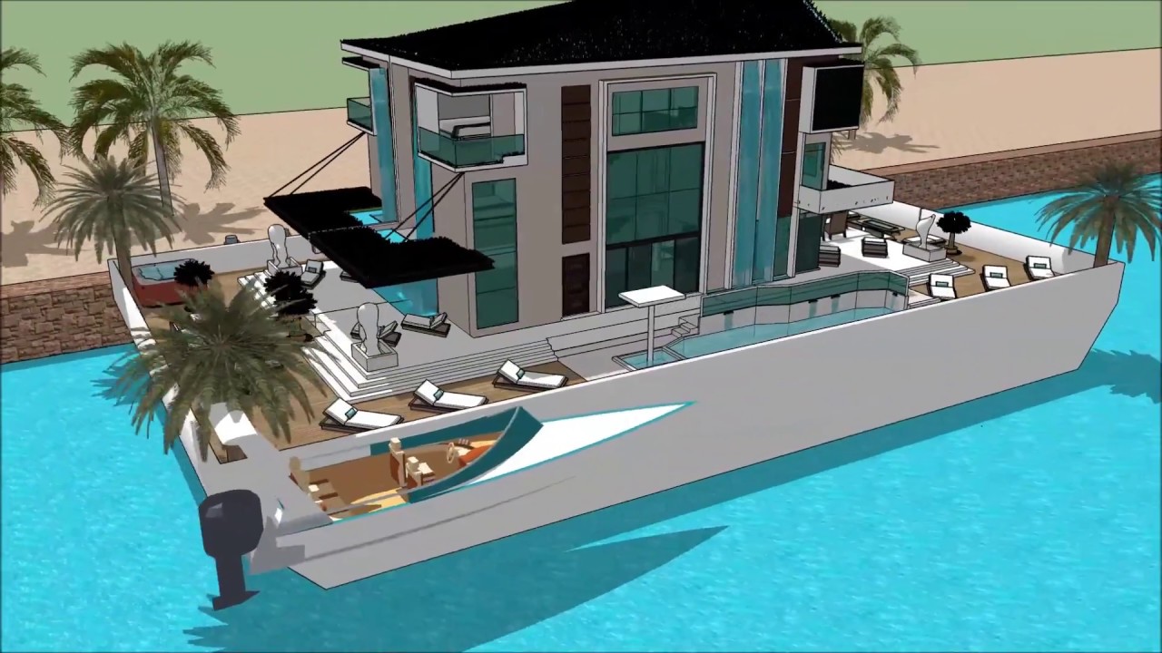 BOAT HOUSE FLOATING HOUSE BALTIMORE BOAT SHOW 2018 MARYLAND HOUSEBOAT