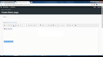 Drupal - Creating Anchors