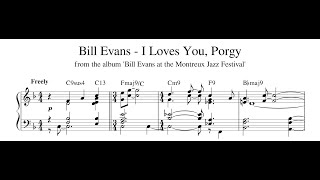 Bill Evans -  I Loves You, Porgy (Solo Version) - Piano Transcription