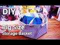 DIY Big Size Storage Basket / Useful Sewing Project