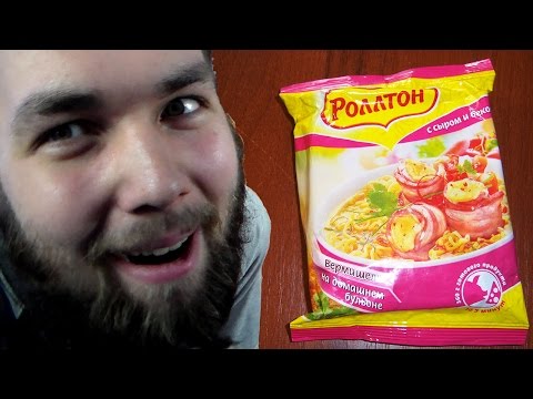Вермишель Роллтон на домашнем бульоне с сыром и беконом пакет 60 грамм