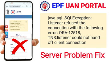 🔴PF SARVER PROBLEM | java.sql.SQLException: TNS:listener: error: ORA-12518 could client connection