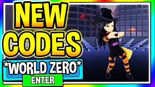 World Zero (OCTOBER 2021) CODES *HALLOWEEN* ALL NEW ROBLOX World Zero CODES!