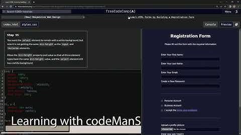 (ARCHIVED) Learn HTML Forms by Building a Registration Form - Step 55