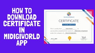 How to Download Certificate in MIDIGIWORLD APP screenshot 5