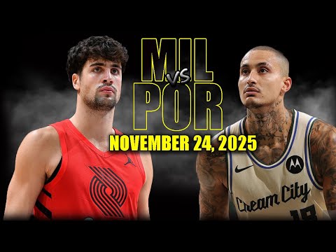 Milwaukee Bucks vs Portland Trail Blazers Full Game Highlights - November 24, 2025 | NBA Season