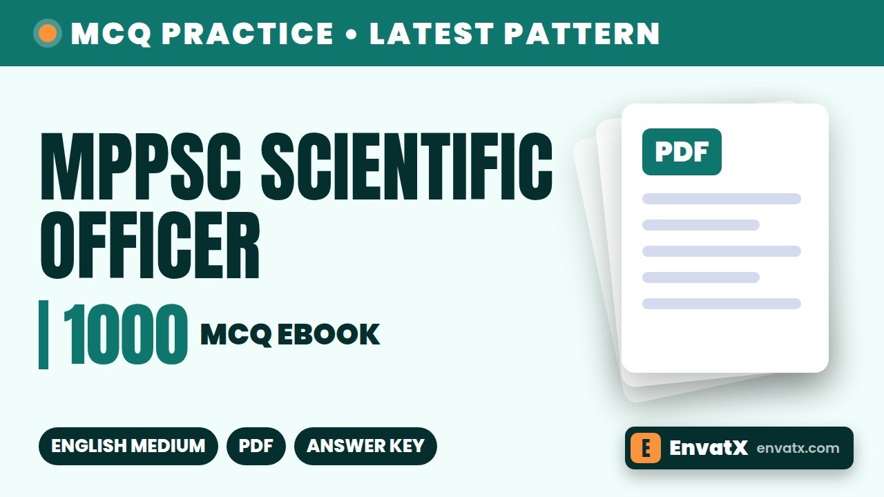 MPPSC Scientific Officer MCQ 2026 | 1000 MCQ Practice Questions with ...