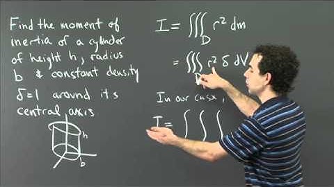 Moment of inertia of a cylinder | MIT 18.02SC Multivariable Calculus, Fall 2010