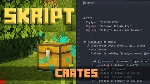 How To Make Crates - Minecraft Skript Tutorial
