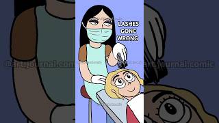 Lashes Gone Wrong #viral #lashes #eyelashes #gonewrong #eyelashextensions #funny #animationmeme