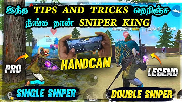 DOUBLE SNIPER TIPS AND TRICKS [Handcam] | 1 Second = 1 Kill 🔥| Freefire Double sniper tricks Tamil 🔥