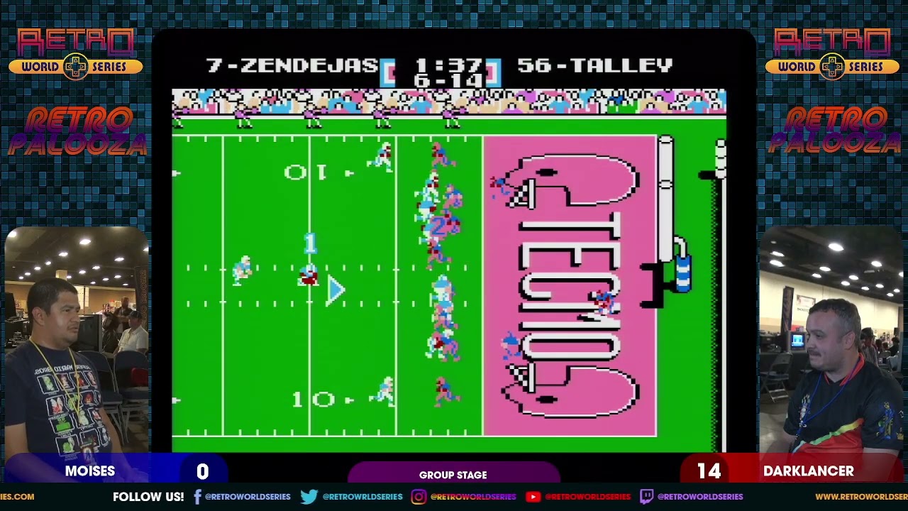 Moises Jasso vs DarkLancer (Group Stage) - Tecmo Super Bowl (NES) - Retropalooza 2024