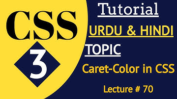 How to Use Caret Color in CSS |Caret Color| full tutorial in Urdu & Hindi.