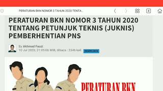 PERATURAN BKN TENTANG PEMBERHENTIAN PNS
