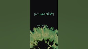 سورة المدثر الآية ٣٨ الى ٥١ بصوت الشيخ ماهر المعيقلي