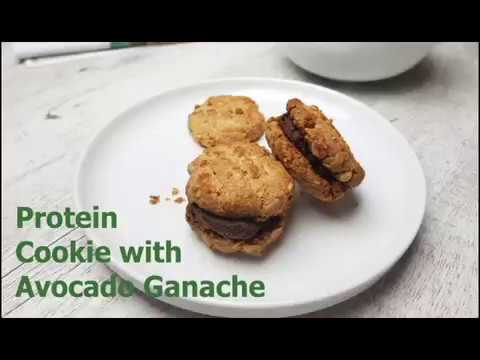 Protein Cookie with Avocado Ganache
