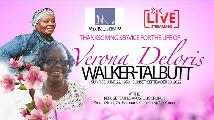 Verona Deloris Walker-Talbutt, Thanksgiving Service