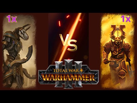 Can Ushabti Beat Chaos Warriors of Khorne (Dual Weapons) in Total War: Warhammer 3?