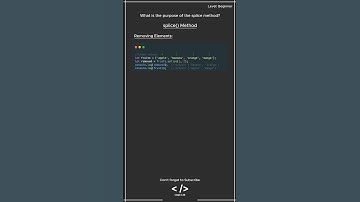 JavaScript Interview Question: Splice Method #javascriptinterview #javascript #js